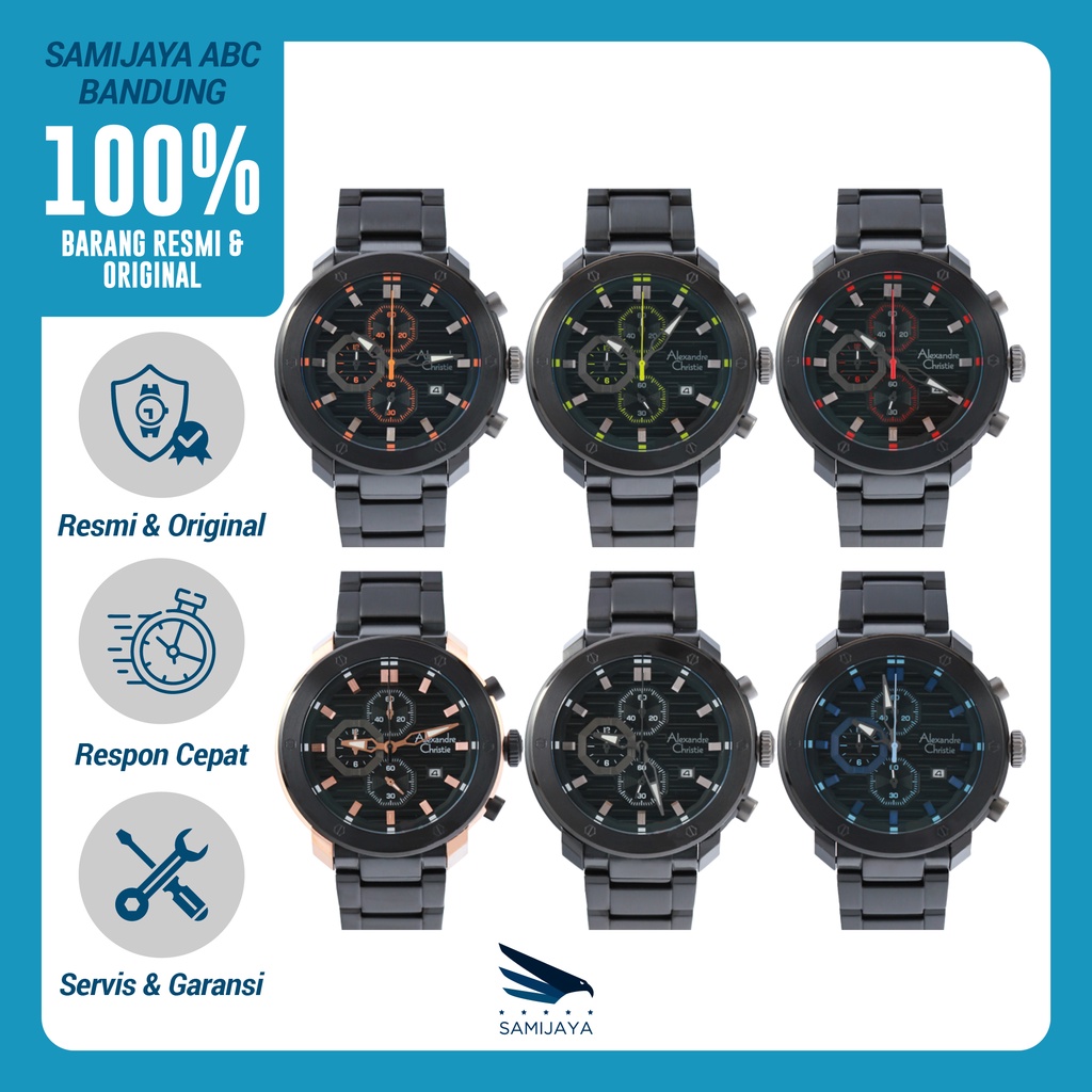 Jam Tangan Pria Sport Alexandre Christie AC 6626 Original Resmi
