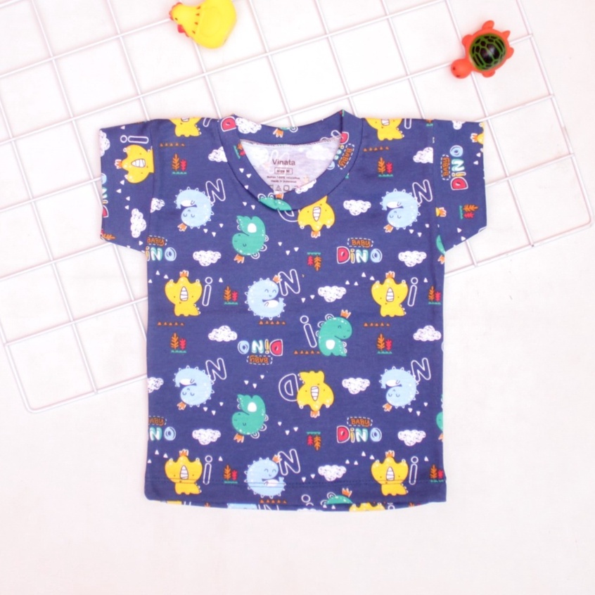 6 PCS KAOS OBLONG VINTATA FULL PRINT MOTIF TERBARU / KAOS BAYI VINATA