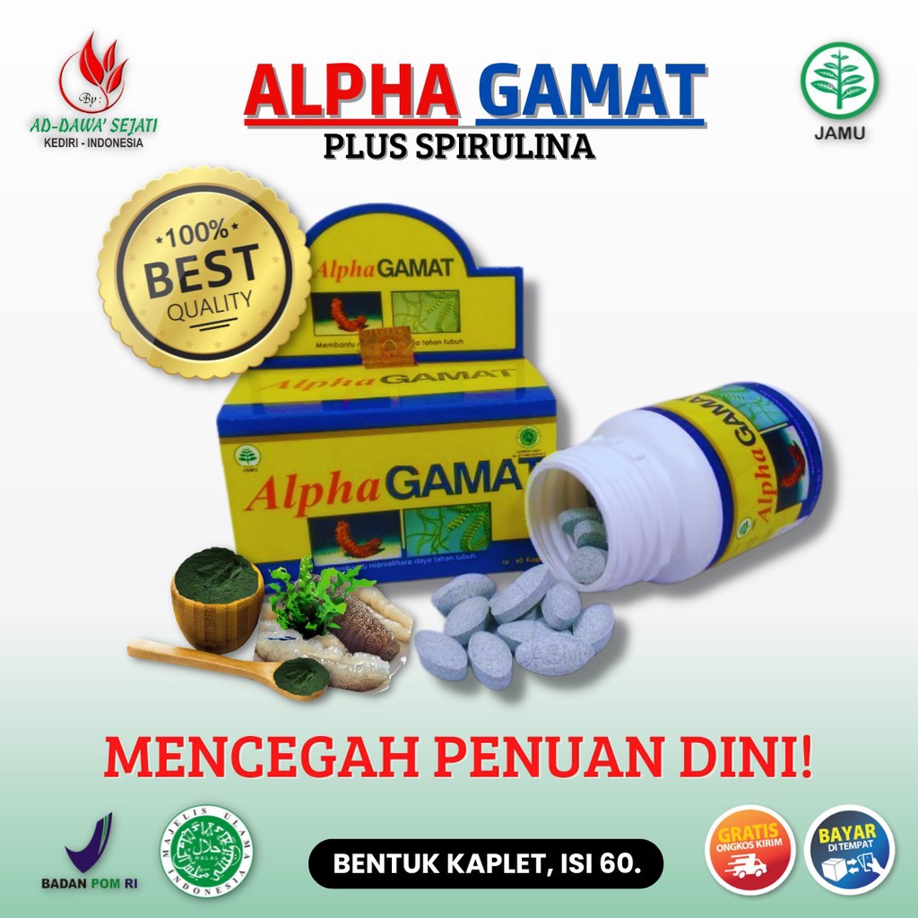 Alpha Gamat Herba Awet Muda | Suplemen Anti Aging | Penuaan Dini | Awet Muda | Anti Age | Suplemen A