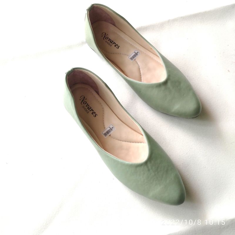 sepatu wanita flat terbaru flatshoes mules insol karet rn086