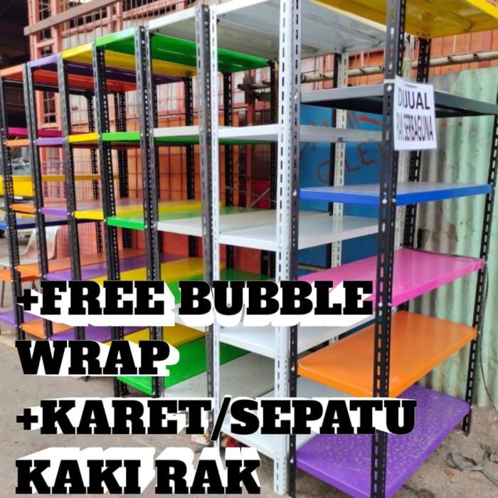 Rakku Rak Besi Siku Lubang 5 Susun Terima Pesanan