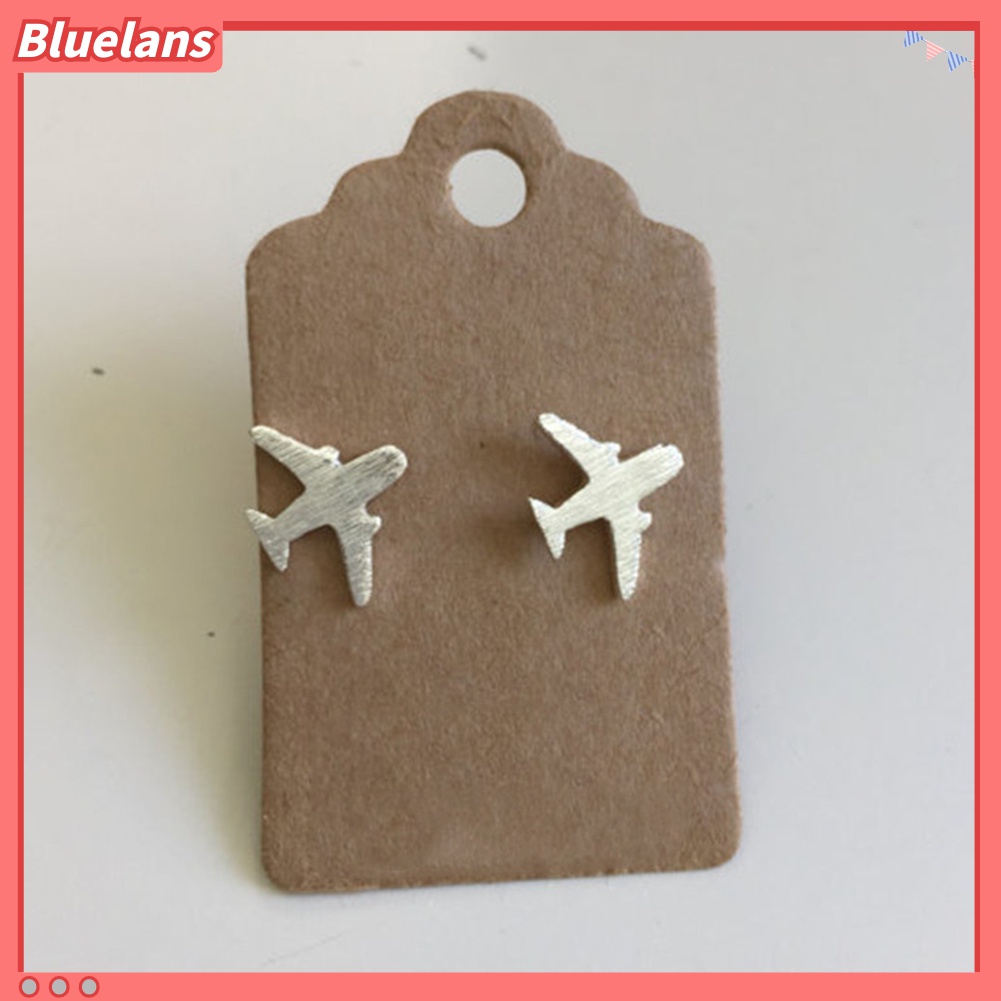 Anting Stud Silver Plated Bentuk Pesawat Untuk Wanita