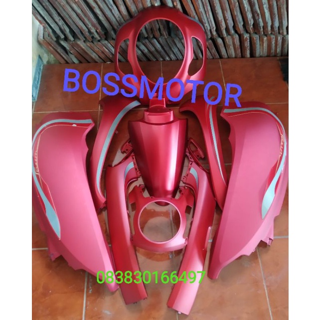 Cover body scoopy prestige 2022 merah doff