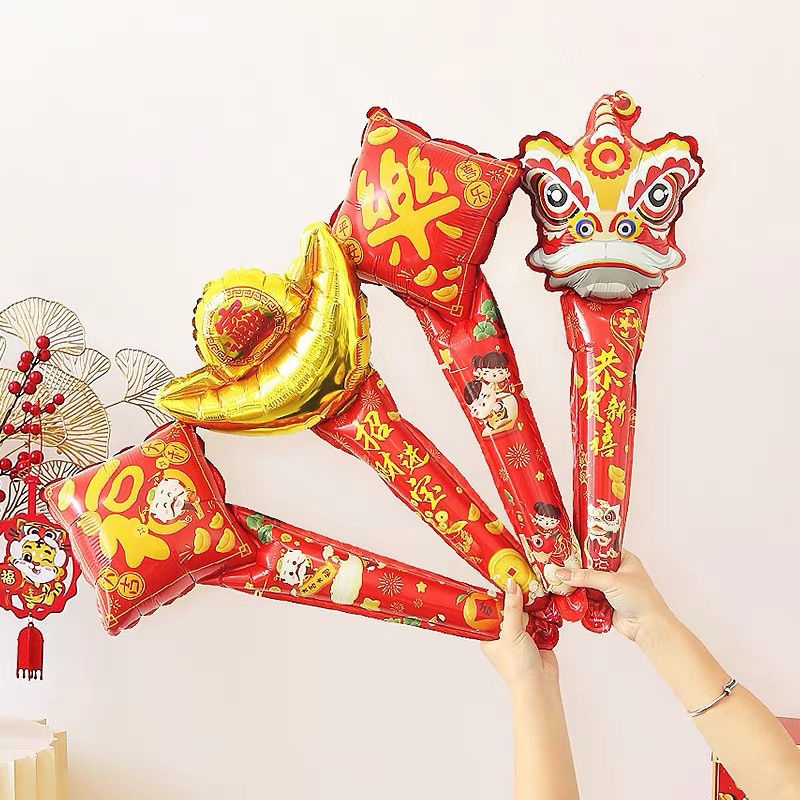 Balon Foil Aluminum Motif Dewa Kemakmuran China Untuk Dekorasi Pesta Tahun Baru