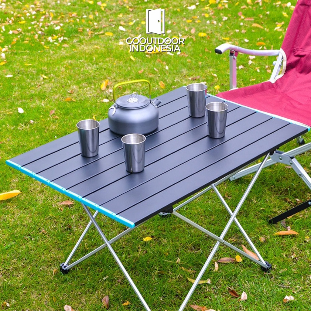 Meja Lipat Portable Aluminium - Meja Lipat Folding Table Aluminium