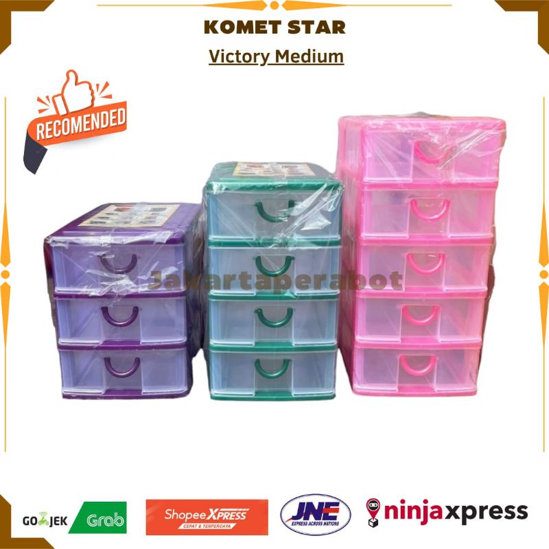 Komet Star Laci Mini Container M5 / Laci Susun 5 Komet Star / Laci Kabinet Mini Container Victory Susun 3 4 5 Tingkat ( Small dan Medium )