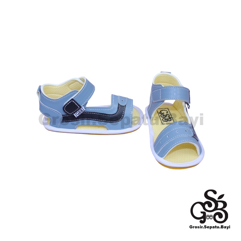 sendal bayi sepatu bayi sandal bayi  laki laki perempuan prewalker bayi  umur 2 - 12 bulan model casual S07 polos Abu ringan fleksibel &amp; Anti Slip