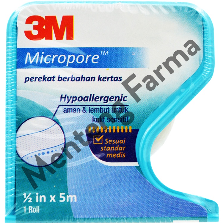 Plaster Roll 3M Nexcare Micropore 1/2 In x 5 m - Plaster Perban Luka