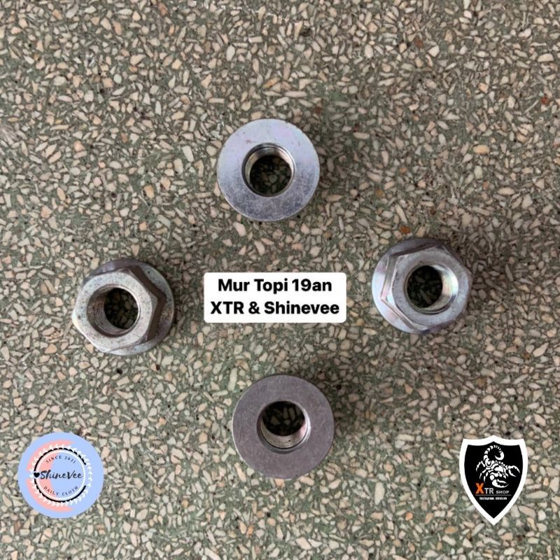 Mur Topi / Mur Topi Asli / Mur Topi Ukuran 19an / Mur Topi Baut