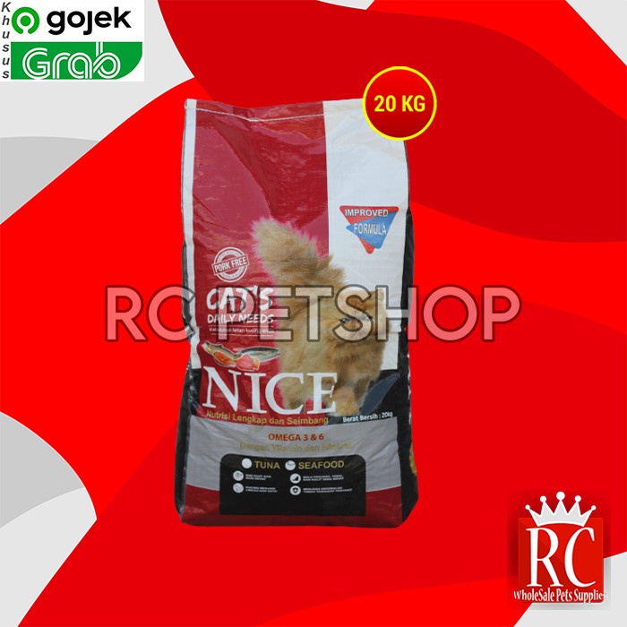 [GOSEND] Makanan Kucing / Cat Food Nice Tuna - Seafood 20 Kg