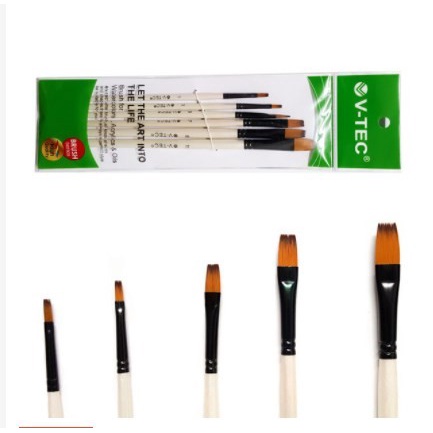 

Murah V-Tec Flat Brush A0017H Set 6 / Kuas Lukis Set 6 - Kuas Flat Set A0017 Limited