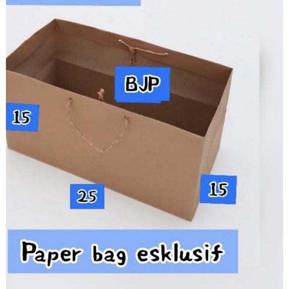 

Paper Bag / Kantong Kertas Brownies Small uk 25 x 15 x 15 cm [150 gsm]