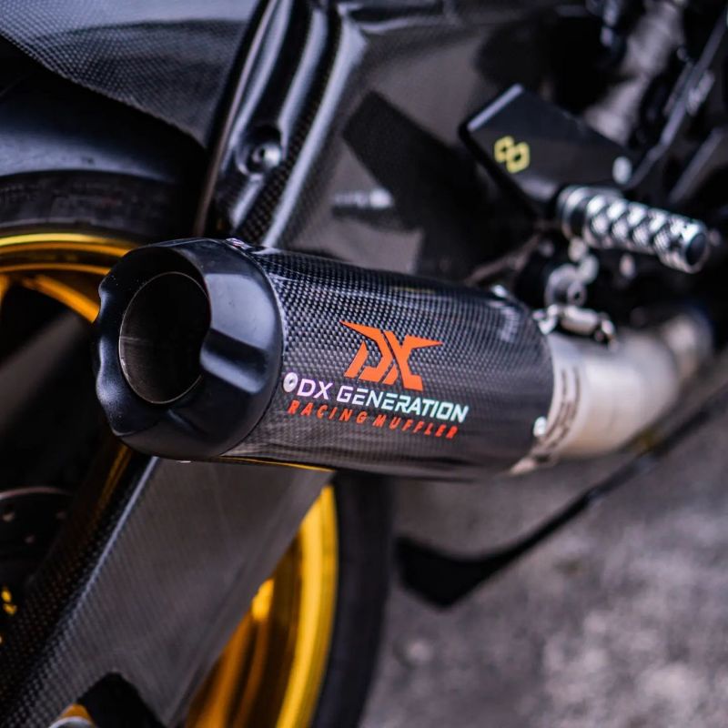 Knalpot Racing DX Generation tipe AR1 Carbon Fullsistem CBR150 GSX R15 NewCB Satria CBR250 R25 MT25 