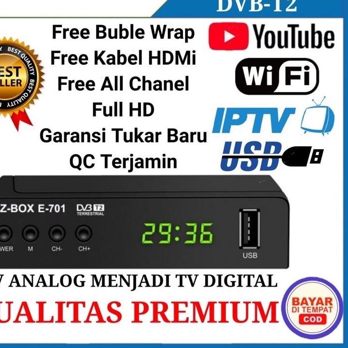 SET TOP BOX EZ-BOX DVB T2 PENERIMAAN SIARAN DIGITAL BISA WIFI&amp;YOUTUBE