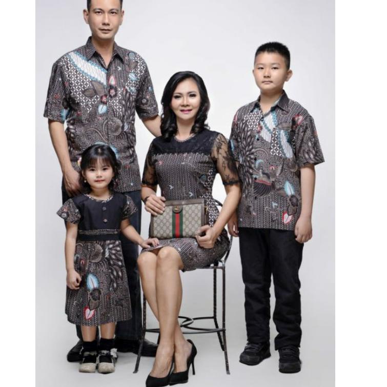 GGP.18Oc22ᴺ ‣ SIMIFASHION Couple keluarga dress batik brokat mama papa anak batik kawung solo asli d