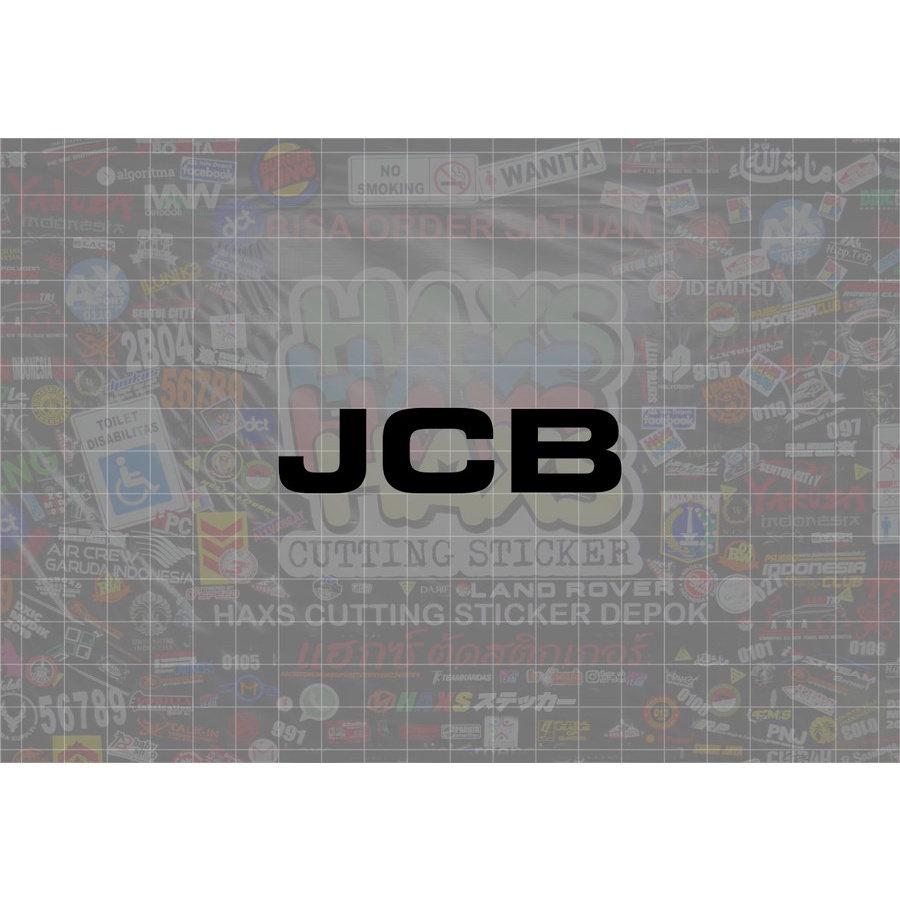 Cutting Sticker JCB Ukuran 8 Cm Untuk Motor Mobil