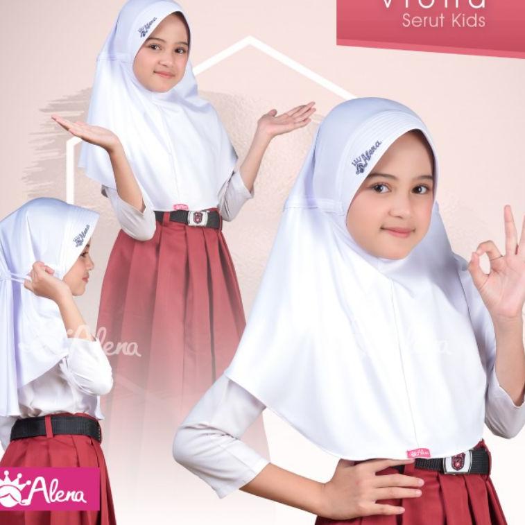 Grosir jilbab alena viona anak serut polos {NZL.18Oc22ž}