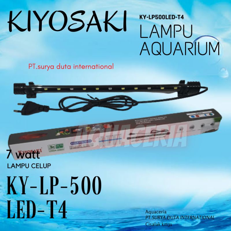 Lampu Celup Aquarium 50Cm Kiyosaki LP-500LED-T4 Lampu LEd Celup Aquarium Aquascape 7W