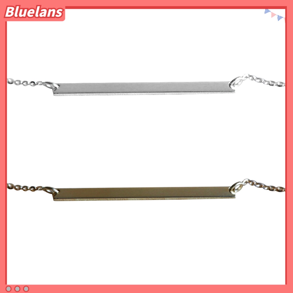 Bluelans Bracelet Simple Fadeless Alloy Slim Bar Shape Women Bangle Chain