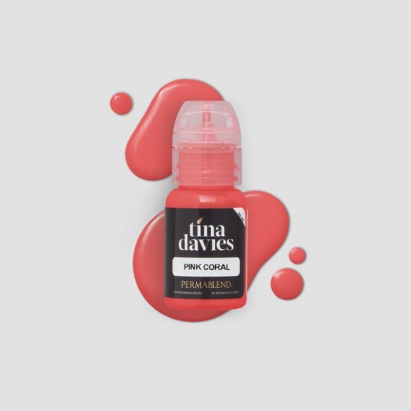 Tinta Permablend X Tina Davies Lip Duo - Pink Coral Original Made in USA 15ml