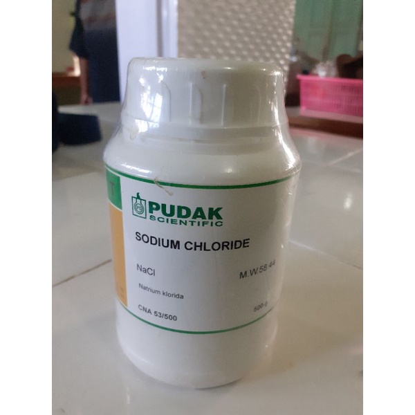 Natrium Klorida (NaCl) Sodium Chloride 500 gram_Laboratorium Analisis