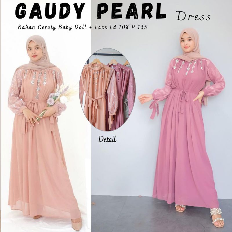 GAUDY PEARL DRESS / DRESS KONDANGAN / DRESS KONDANGAN JUMBO / GAMIS TERBARU / GAMIS KONDANGAN