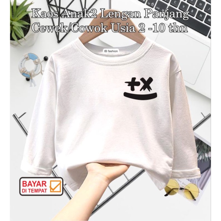 ((IB))KAOS ANAK UNISEX PANJANG/+X DIGITAL SABLON