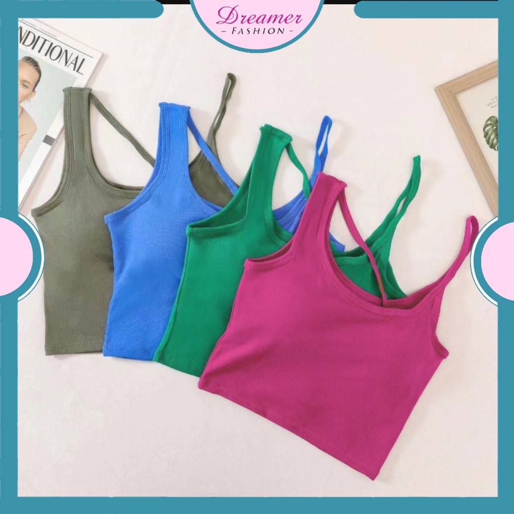 DF BR276 Bh Tanktop Crop Top Tali Samping Pakaian Dalam Wanita Cewek Korea Tank Top Cup Bra
