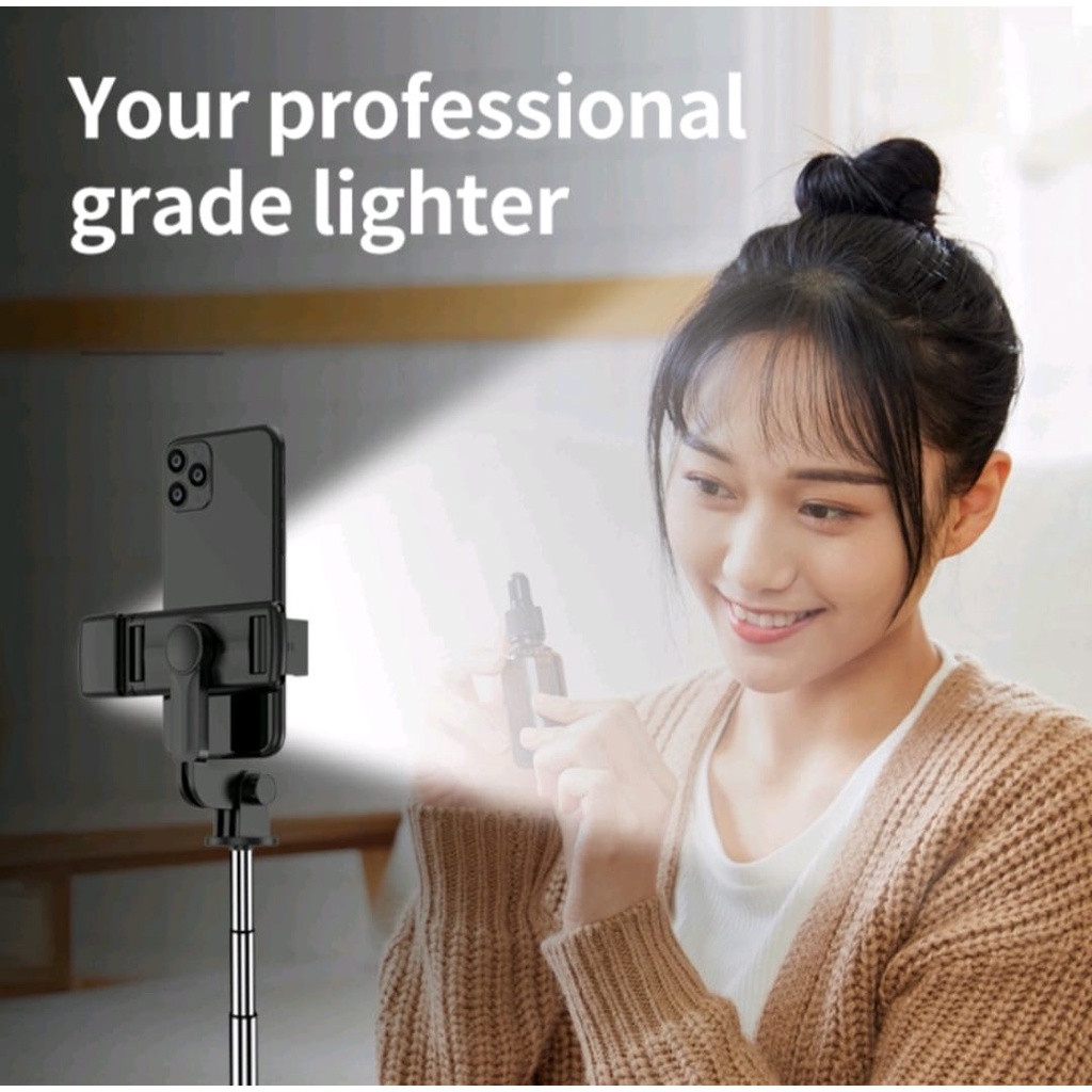 Tongsis 3 in 1 Bluetooth Tripod Selfie Stick Remote Bluetooth 70cm