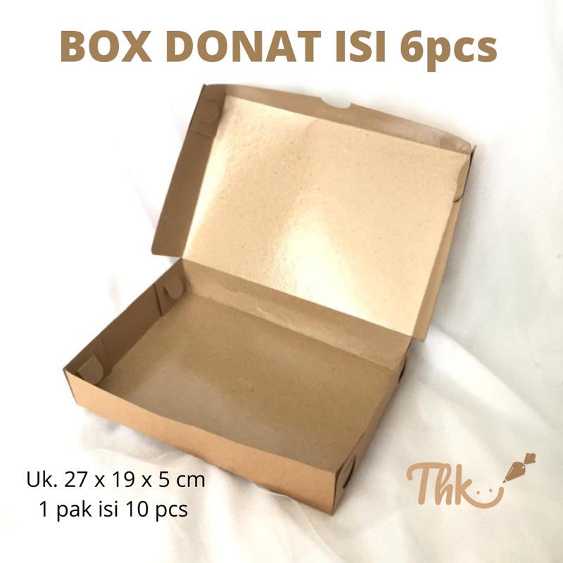 

Box Dus Donat Kraft isi 6 (10 pcs)
