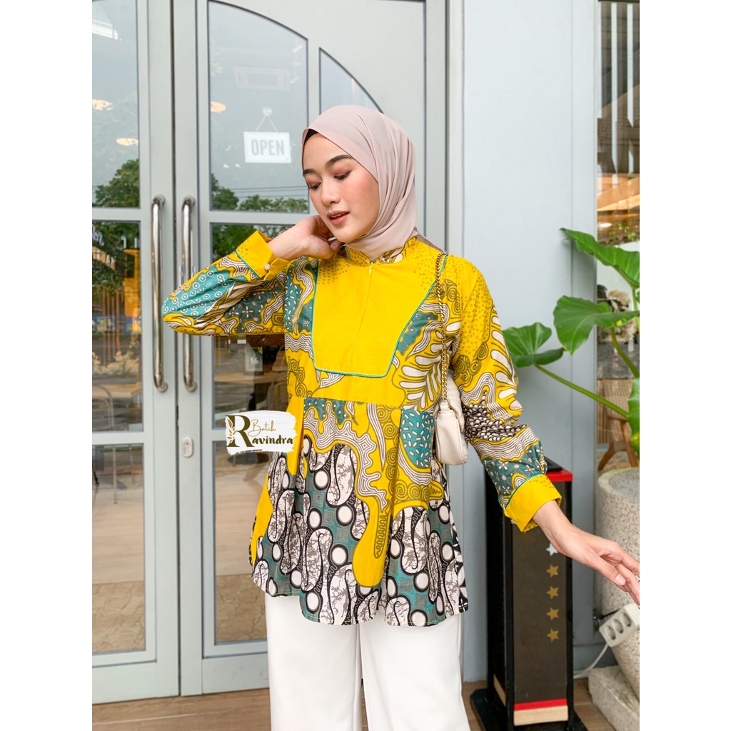 Blouse Batik Kerja Wanita Cantik Modis Modern