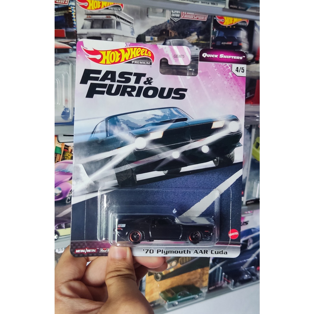 HOT WHEELS FAST FURIOUS QUICKSHIFTERS 70 PLYMOUTH AAR CUDA