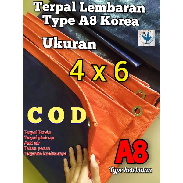 terpal lembaran 4x6 A8 terpal tenda terpal truk terpal waterproof terpal anti air
