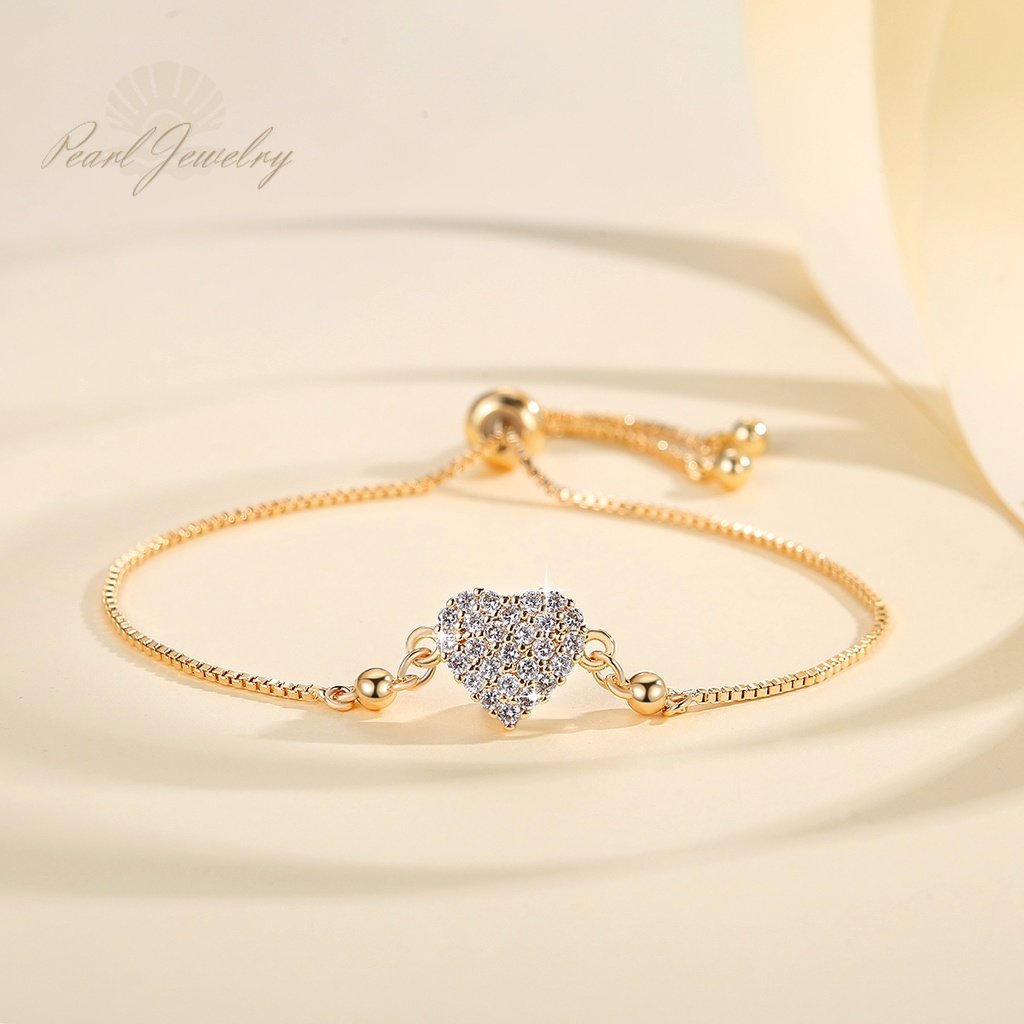 Y741 [COD✔]Hati Design Gelang Anti Karat Gelang Heart Titanium Stainless Steel Anti Luntur