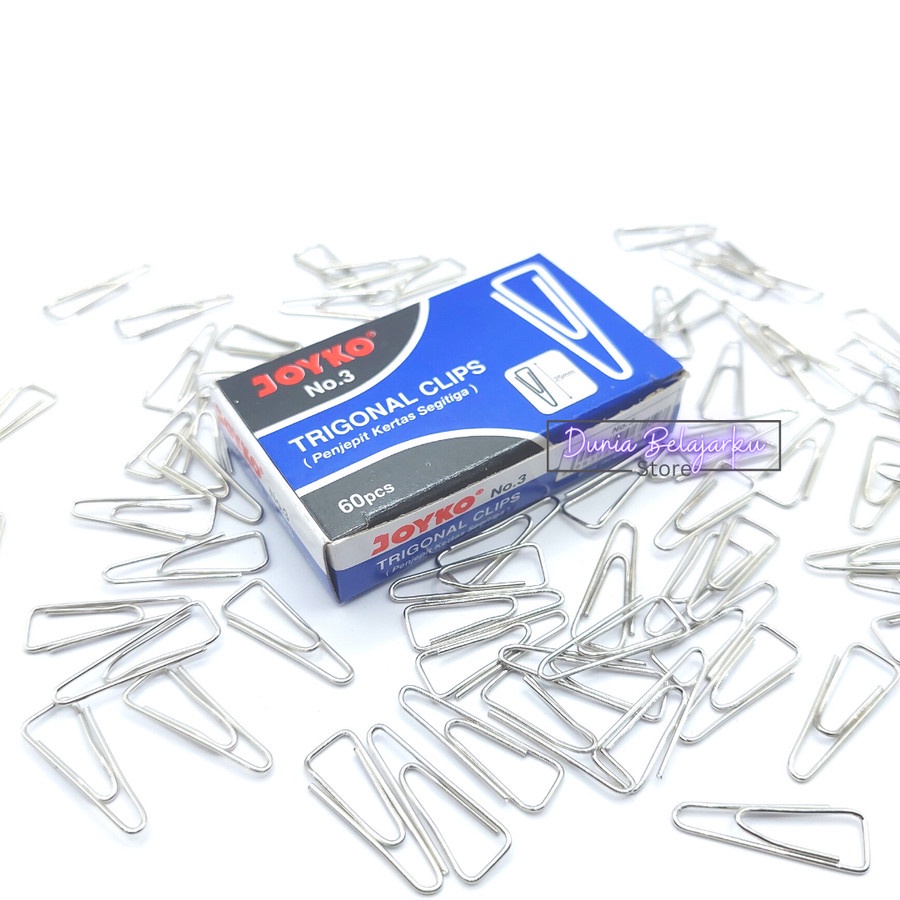 

Paper Clip No 3 Joyko Trigonal Clip Klip Kertas Penjepit Kertas Isi 60