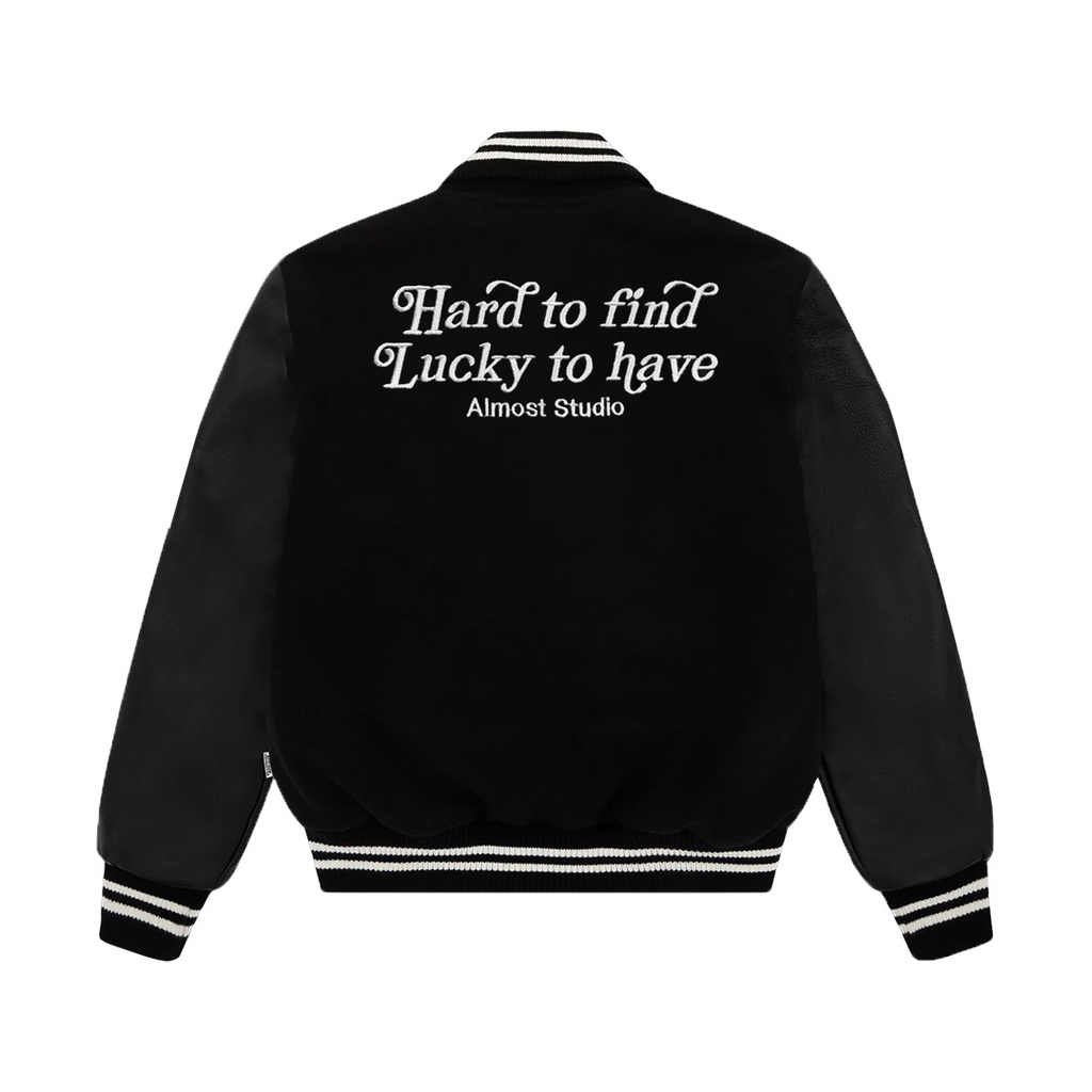 Almost Studio - Varsity Jacket - Clover - Black