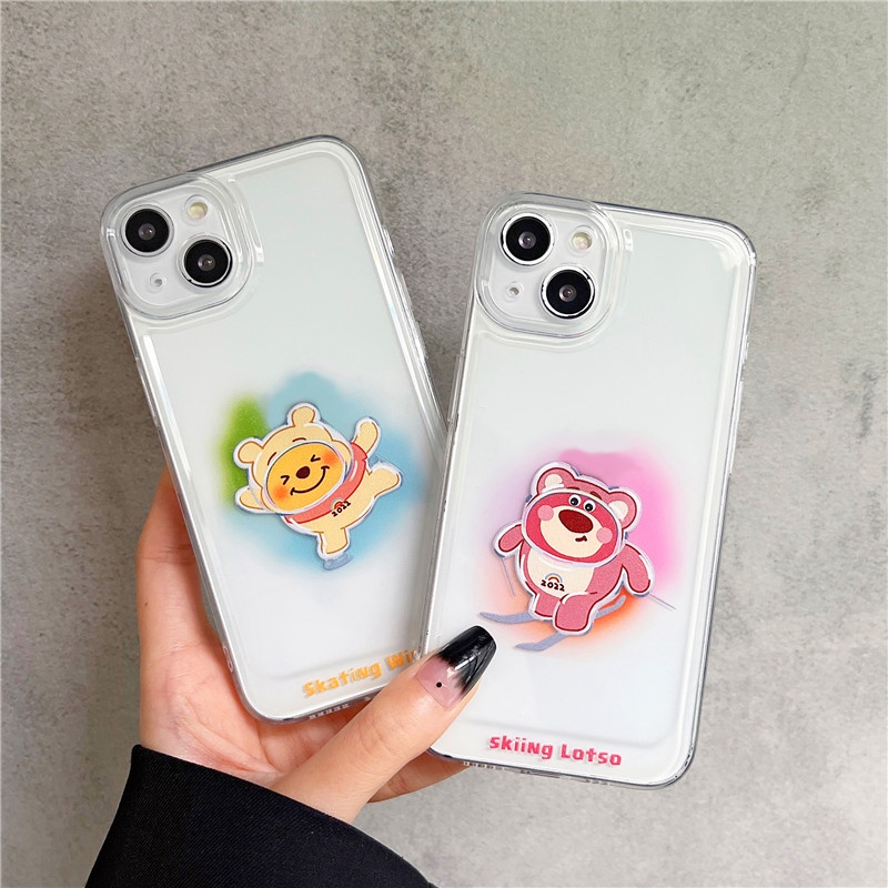 Casing Soft Case TPU Motif Kartun Beruang Kutub Untuk IPhone 13 14 13 12 11 Pro Max X XR 8 7 Plus