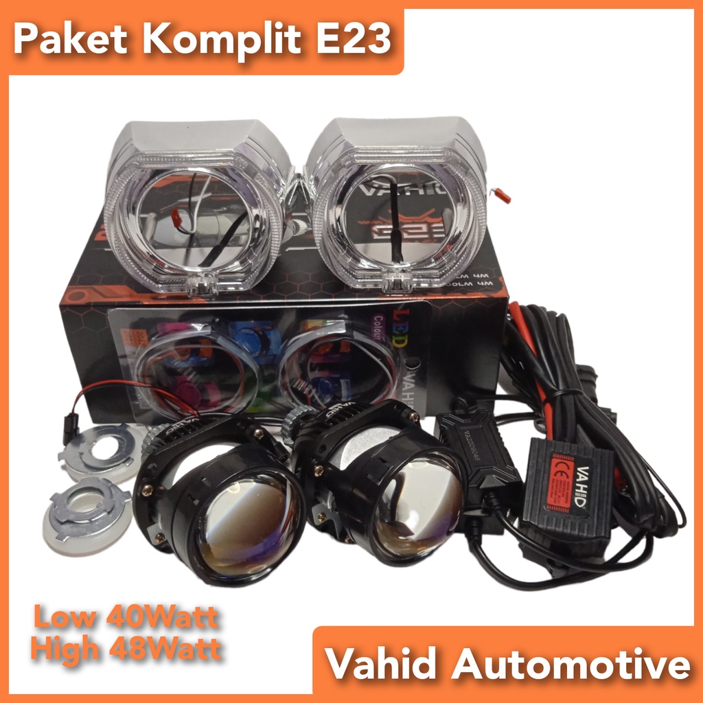 LED Projector Vahid | Bi-LED E23 | Paket Komplit Set E23 Vahid
