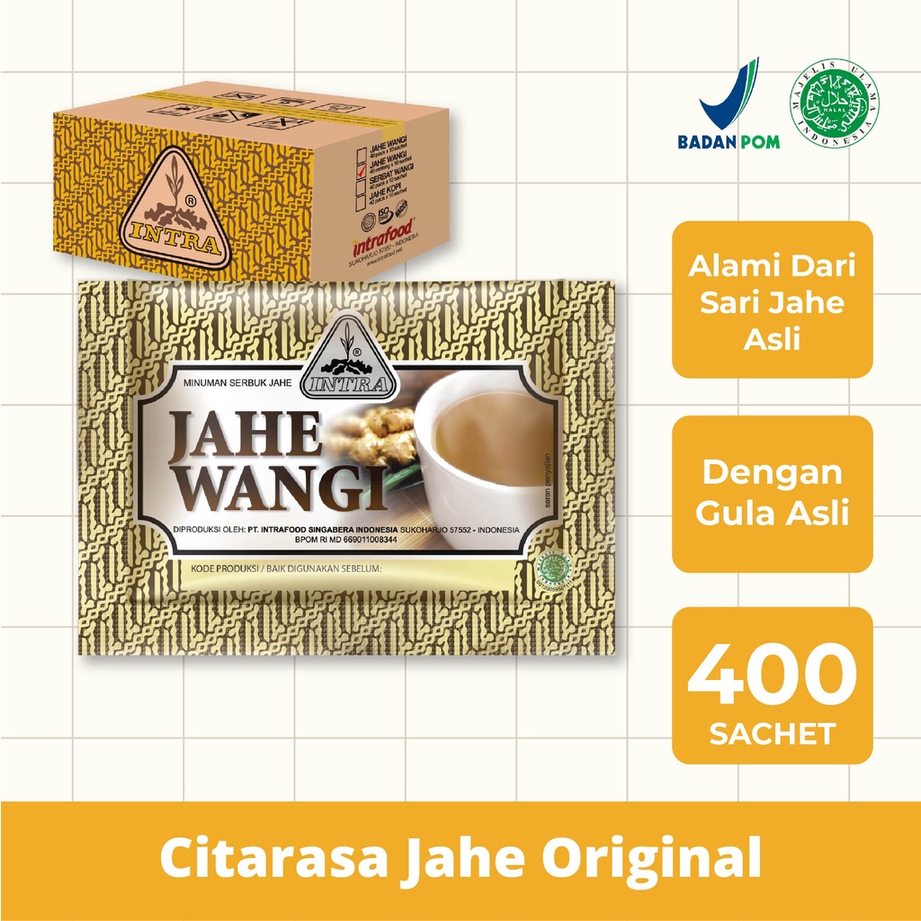 Intra Jahe Wangi Karton Isi 40 Pack x @10 Sachet