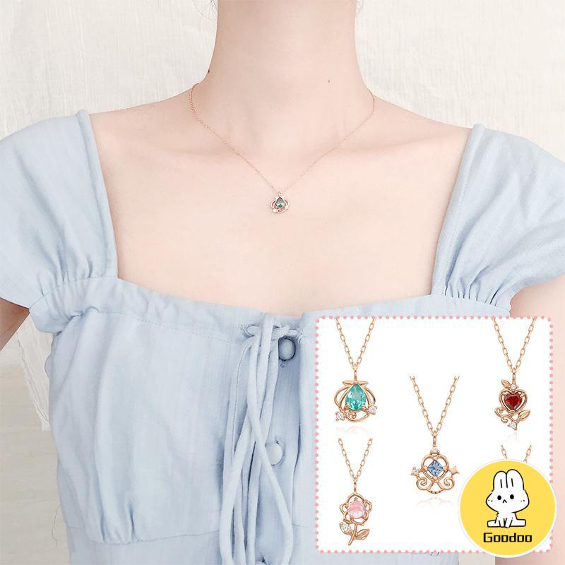 Disney Princess Kalung Wanita Desain Niche Temperamen Perhiasan Sederhana -Doo