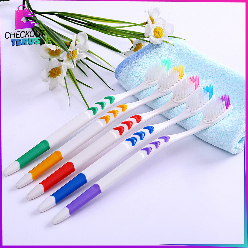 CT C676 Sikat Gigi Dewasa 1 SET ISI 10 PCS Bahan Lembut 1 Pack Tootbrush Double Care Sensitive Sikat Gigi Nano Tech