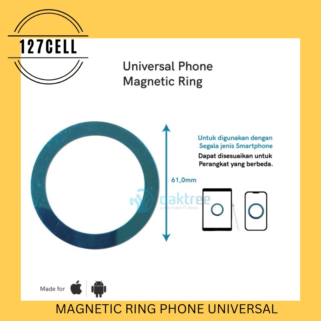 Magnetic Ring Universal Magsafe  Stiker Magnet Wireless Charging X12 Ring