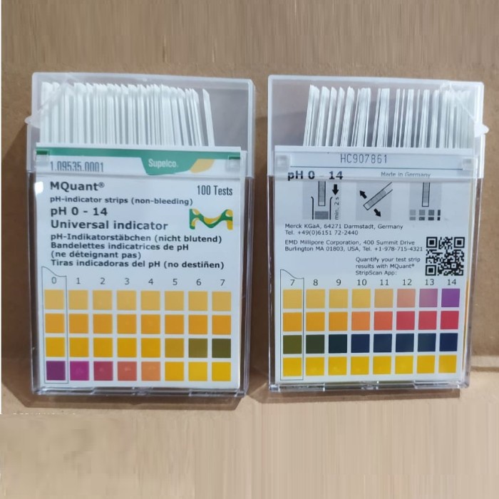 UNIVERSAL INDICATOR pH PAPER KERTAS pH STRIP 0-14 9535 MERCK GERMANY