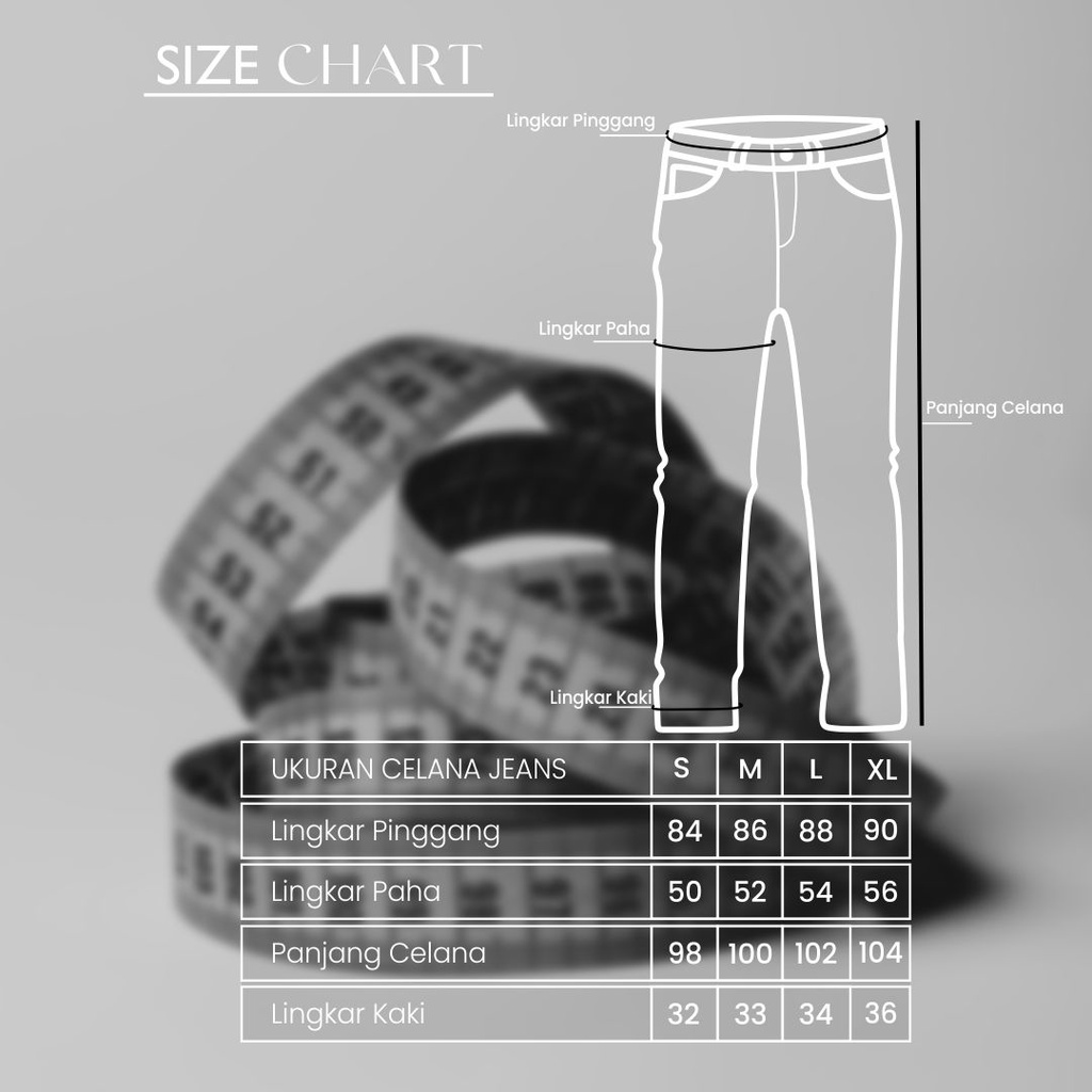 Bajubaja classic denim pants / celana jeans biru stretch slimfit pria