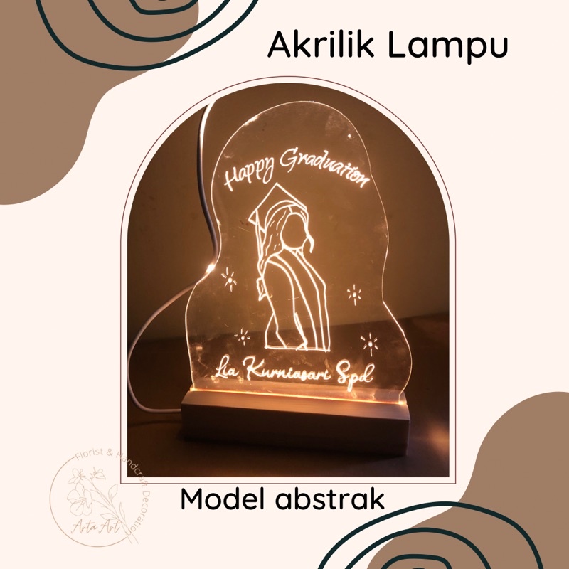 AKRILIK LAMPU HIAS/aestetik BEBAS NAMA BEBAS ISIAN