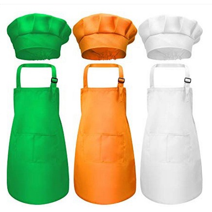 Apron anak Set topi koki chef anak Bahan Premium Ada Adjust dileher