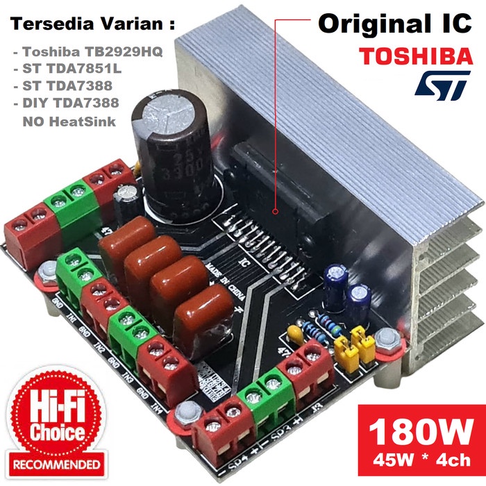SPEAKER HIFI Power Amplifier TDA7388 Subwoofer Speaker Aktif Mobil Ampli Walet - DIY TDA7388 bass te