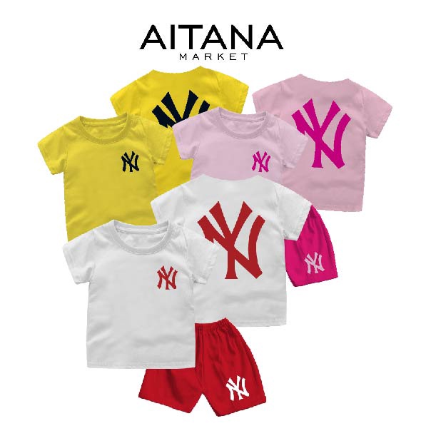 Setelan Bayi &amp; Anak NY Usia 6 Bulan-8 Tahun Bahan Katun Combed 30s Aitana