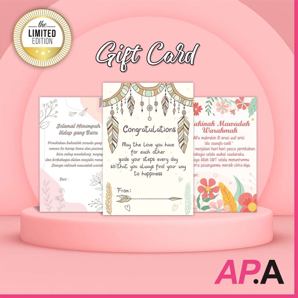 Jual KARTU UCAPAN PERNIKAHAN GIFT CARD WEDDING - WAJIB DI ORDER ...