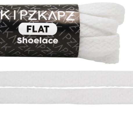 KIPZKAPZ FSP39B White - Tali Sepatu Pipih / Flat Shoelace 6mm - 70cm